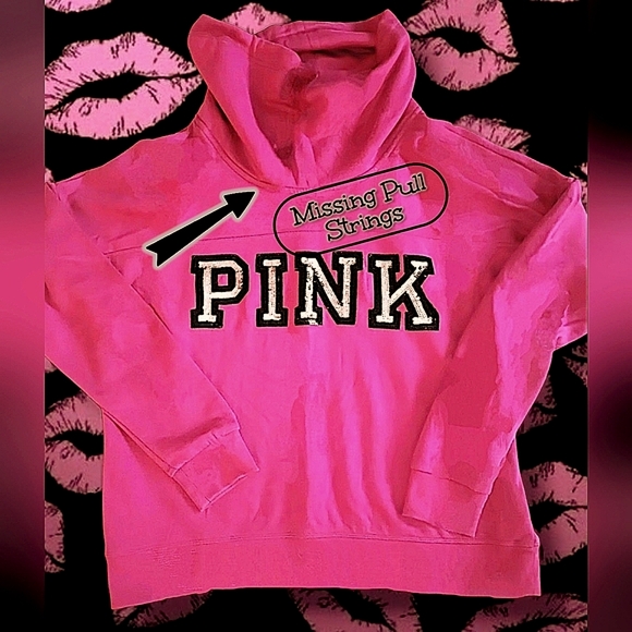 Victoria's Secret PINK Bling Sequin Cowl Neck Pullover Sweatshirt Extra Small - Picture 2 of 8
